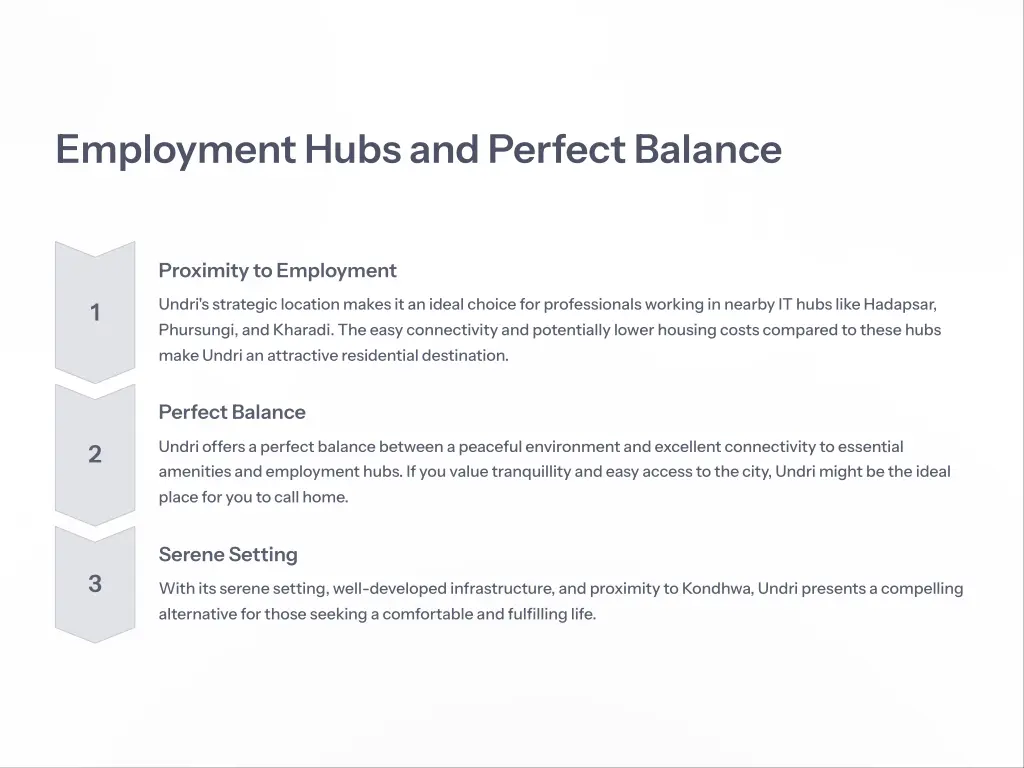 employment hubs and perfect balance