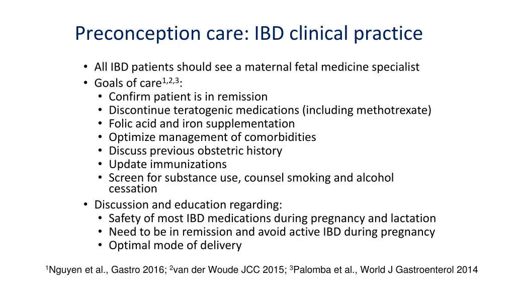 preconception care ibd clinical practice