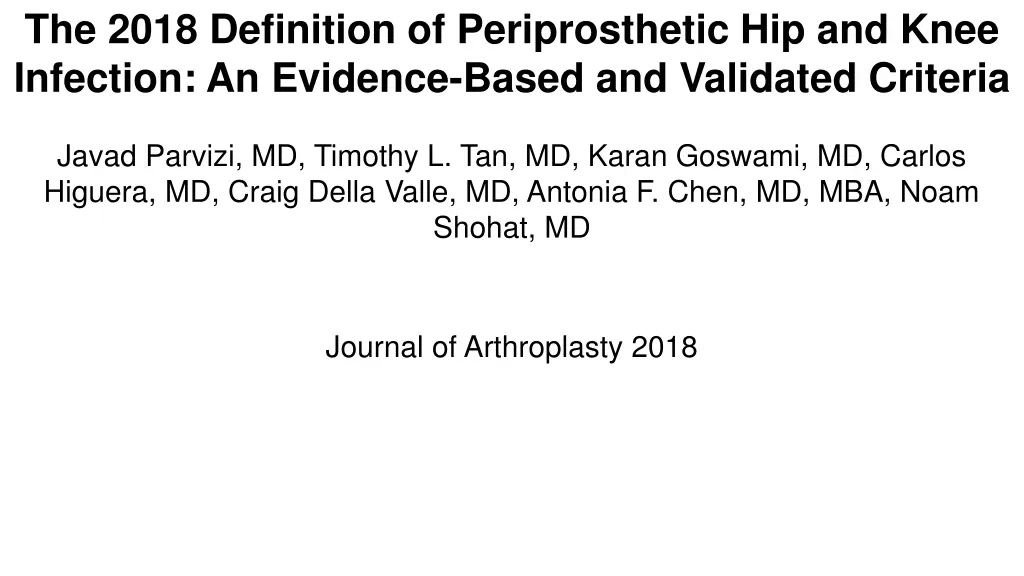 the 2018 definition of periprosthetic