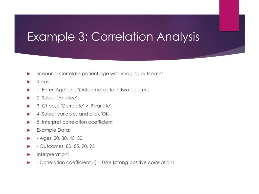 example 3 correlation analysis