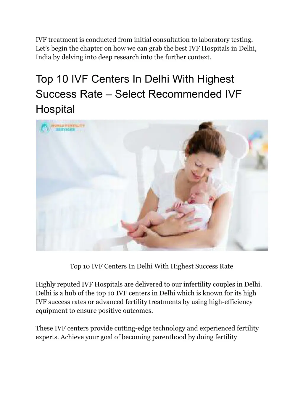 ivf treatment is conducted from initial