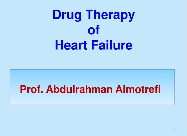 drug therapy of heart failure