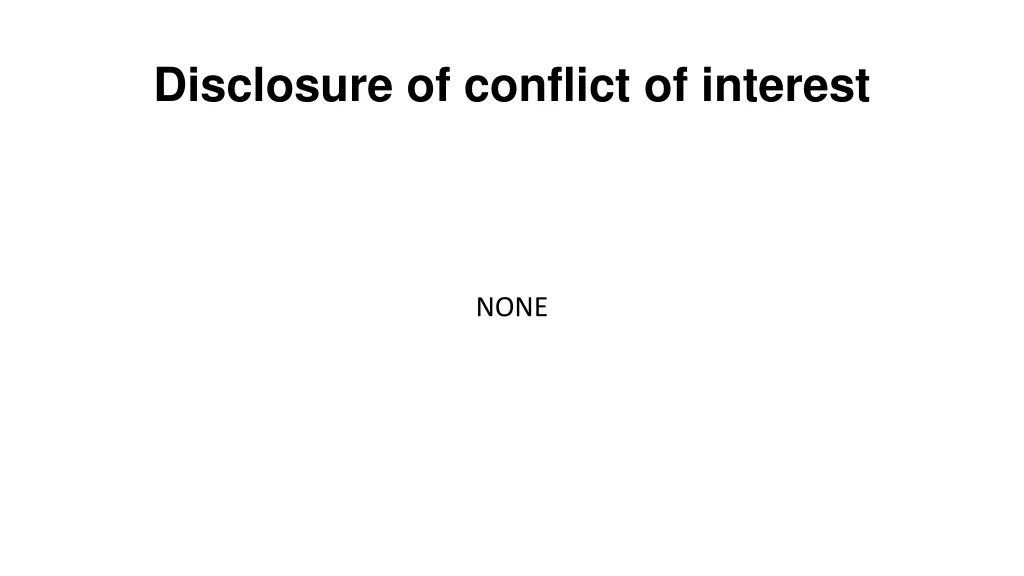 disclosure of conflict of interest