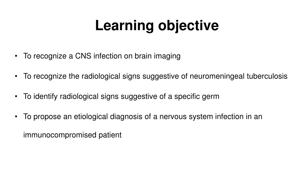 learning objective