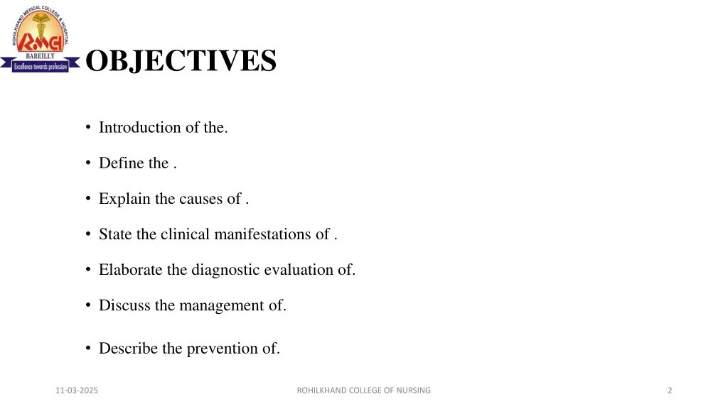 objectives