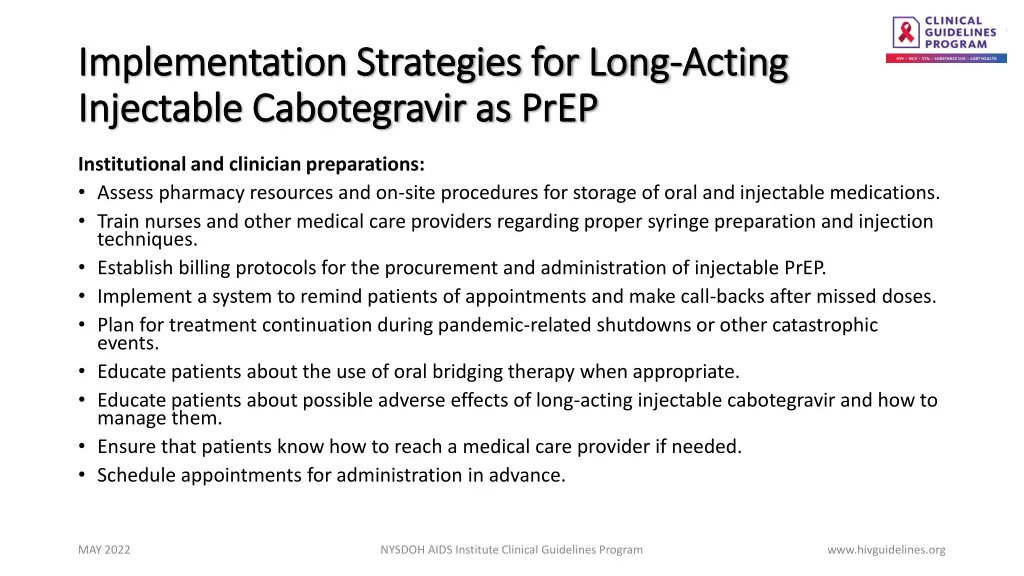 implementation strategies for long implementation