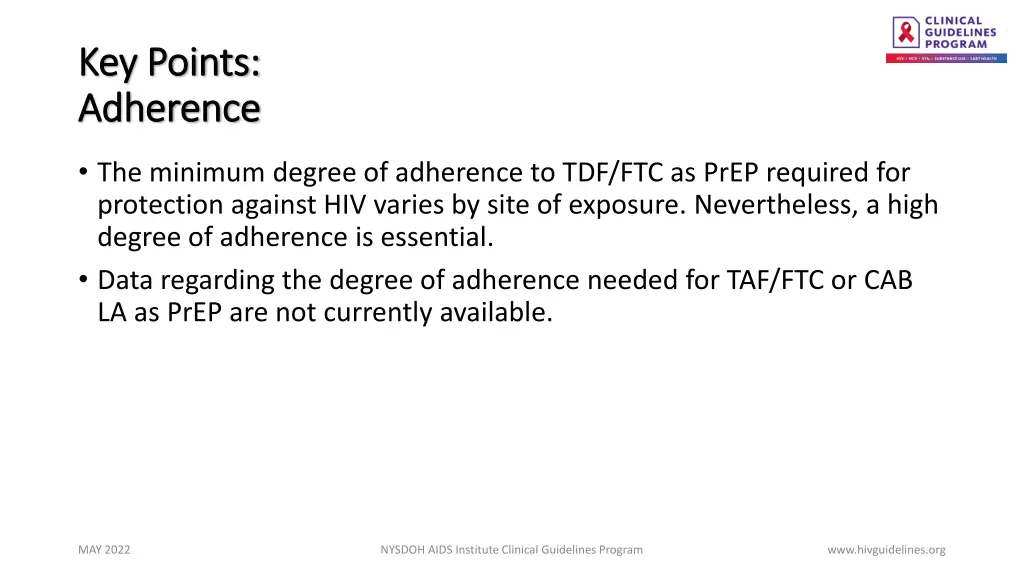 key points key points adherence adherence