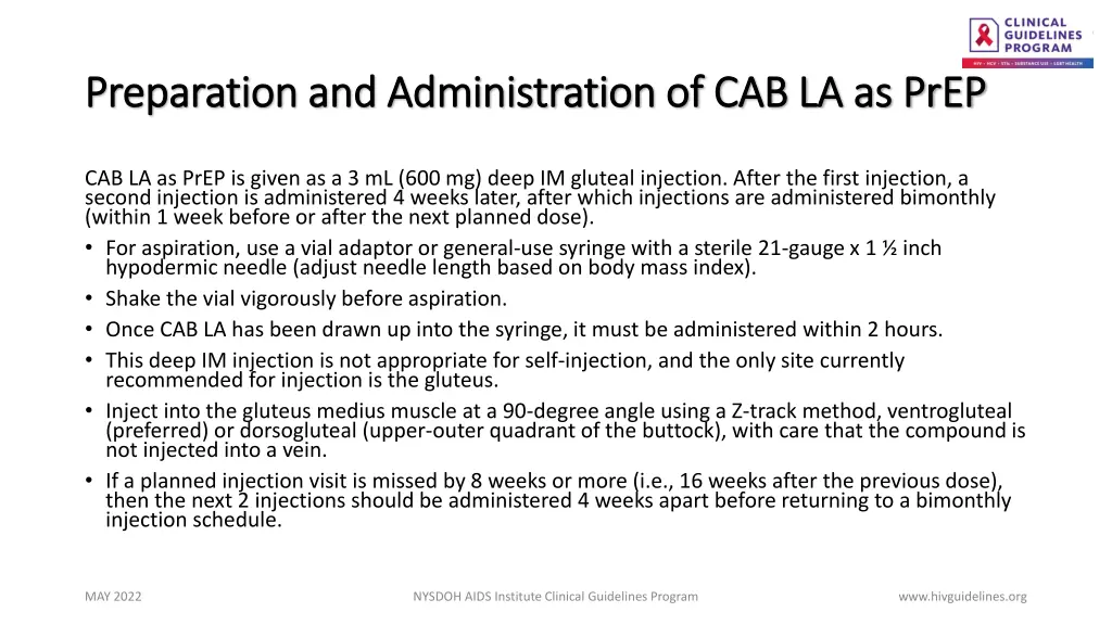 preparation and administration