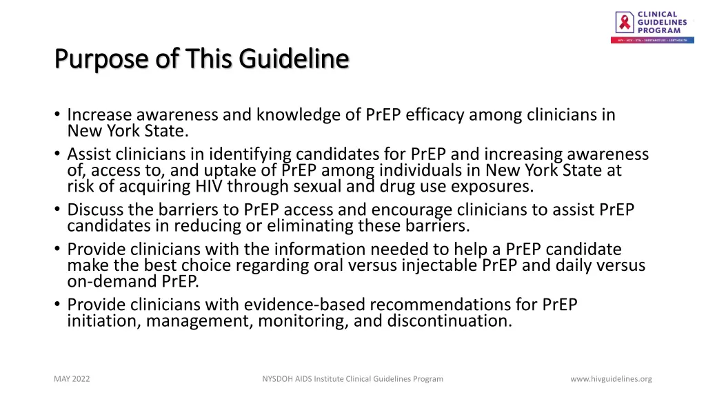 purpose of this guideline purpose of this