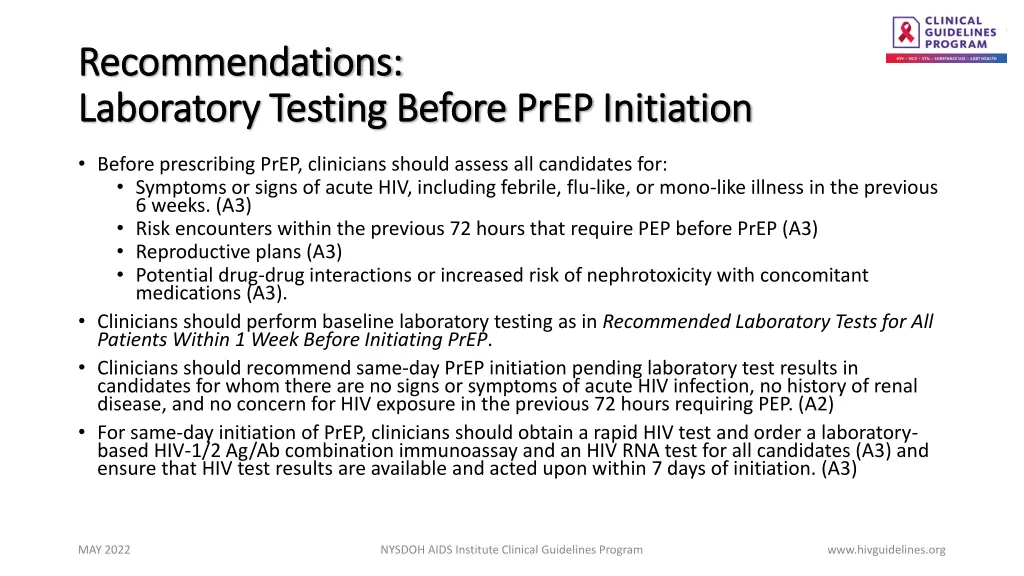 recommendations recommendations laboratory