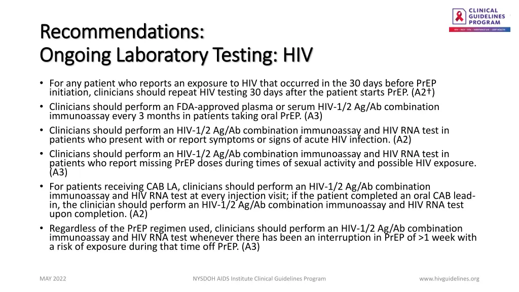 recommendations recommendations ongoing