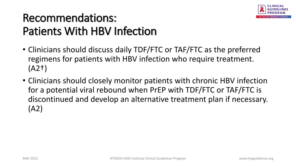 recommendations recommendations patients with