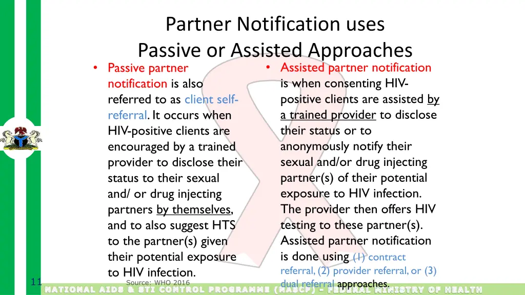 partner notification uses passive or assisted