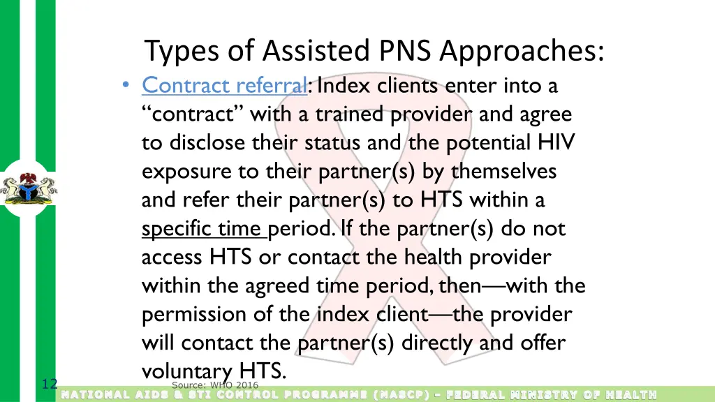 types of assisted pns approaches contract