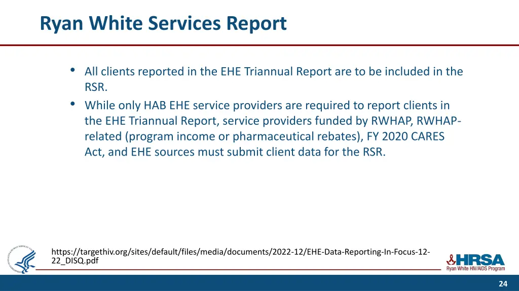ryan white services report