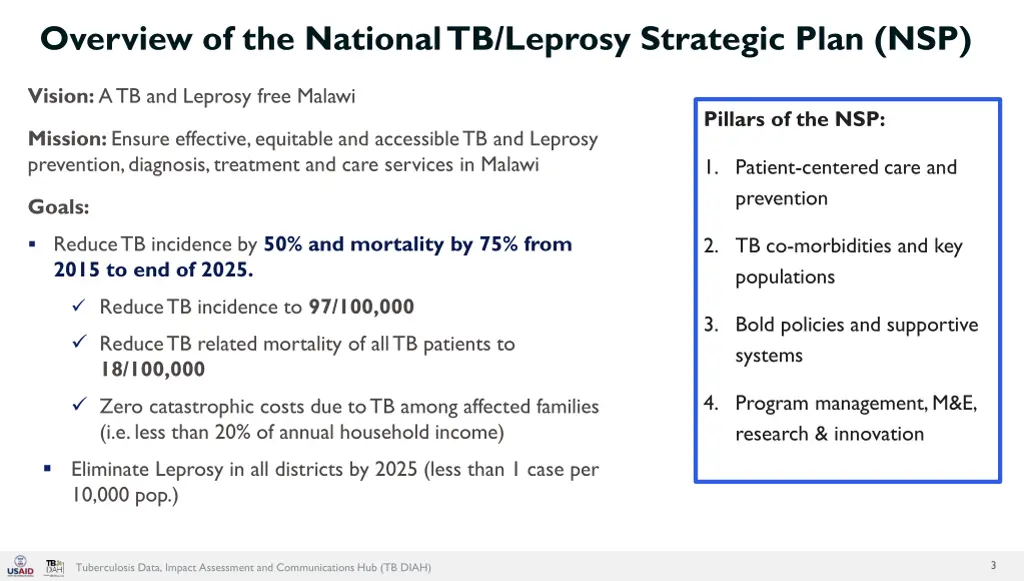 overview of the national tb leprosy strategic