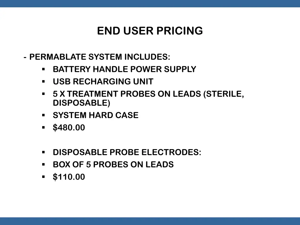 end user pricing