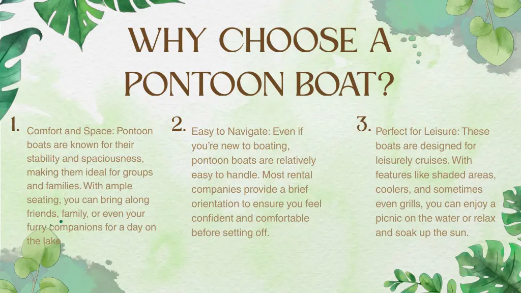comfort and space pontoon boats are known