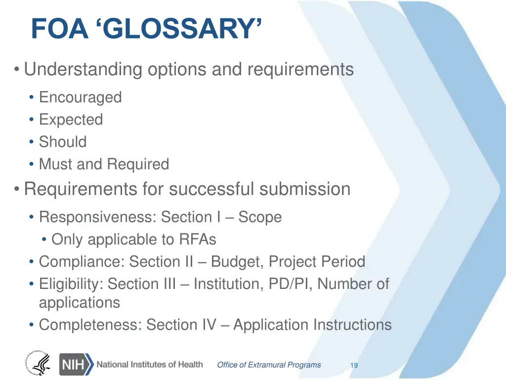 foa glossary
