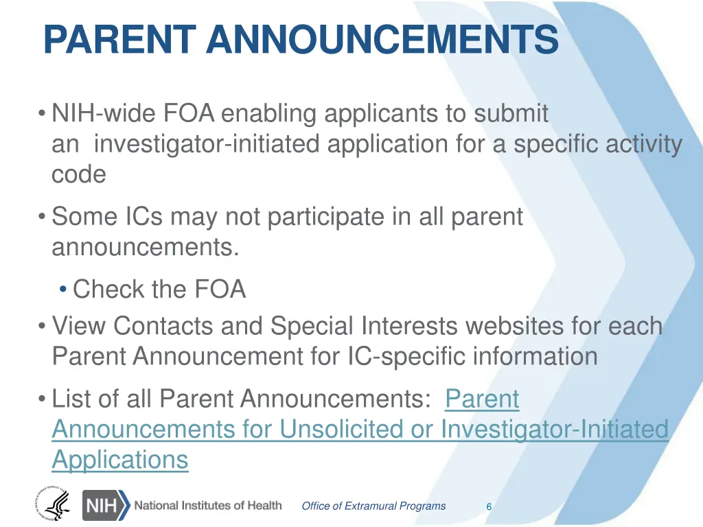 parent announcements