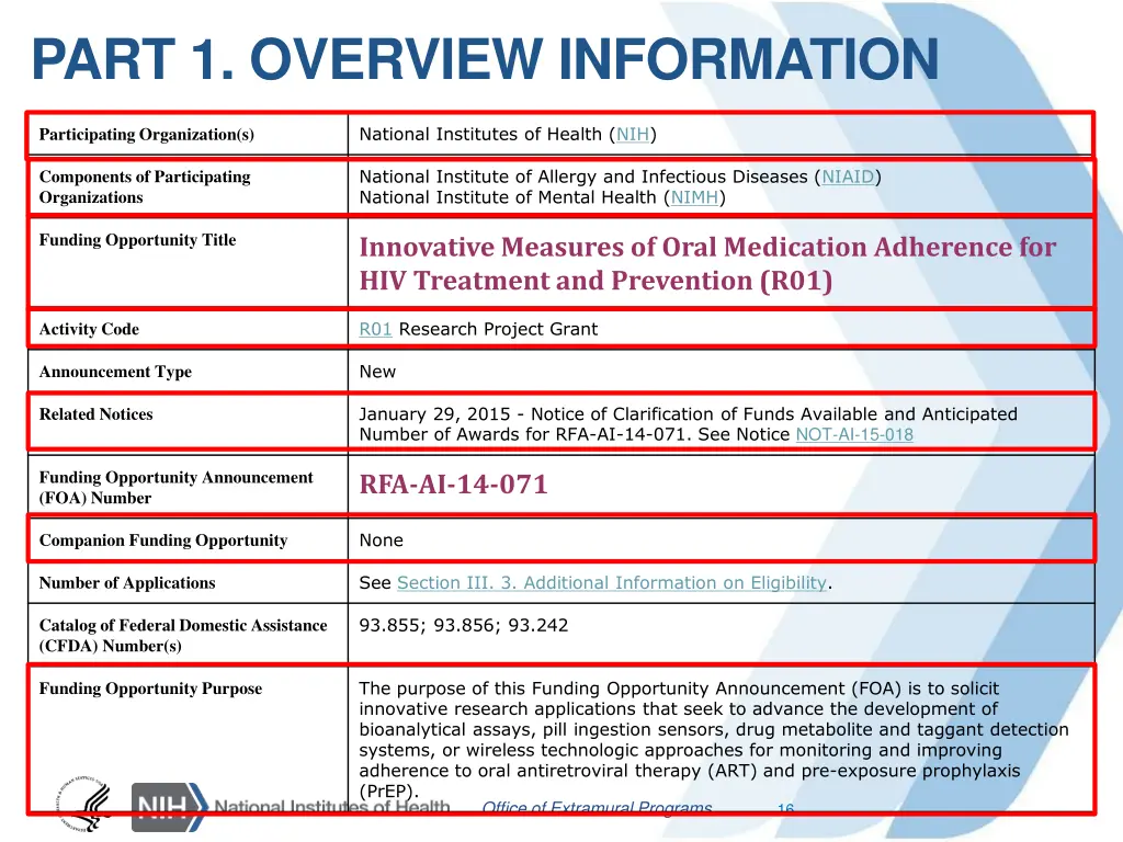 part 1 overview information