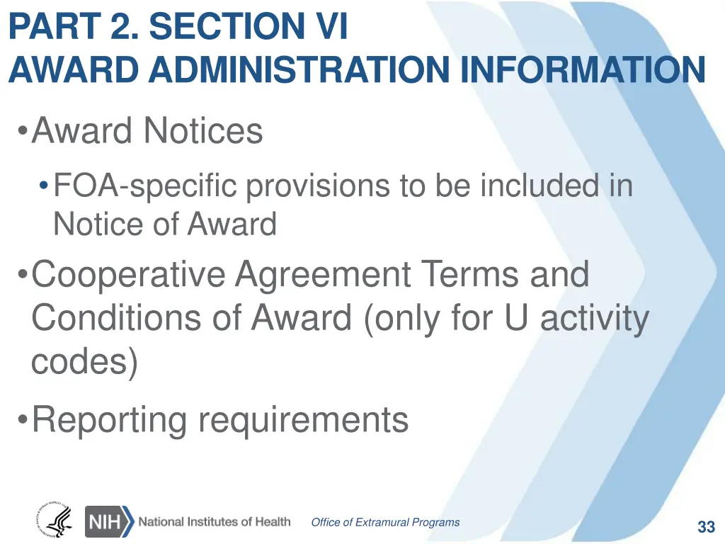 part 2 section vi award administration