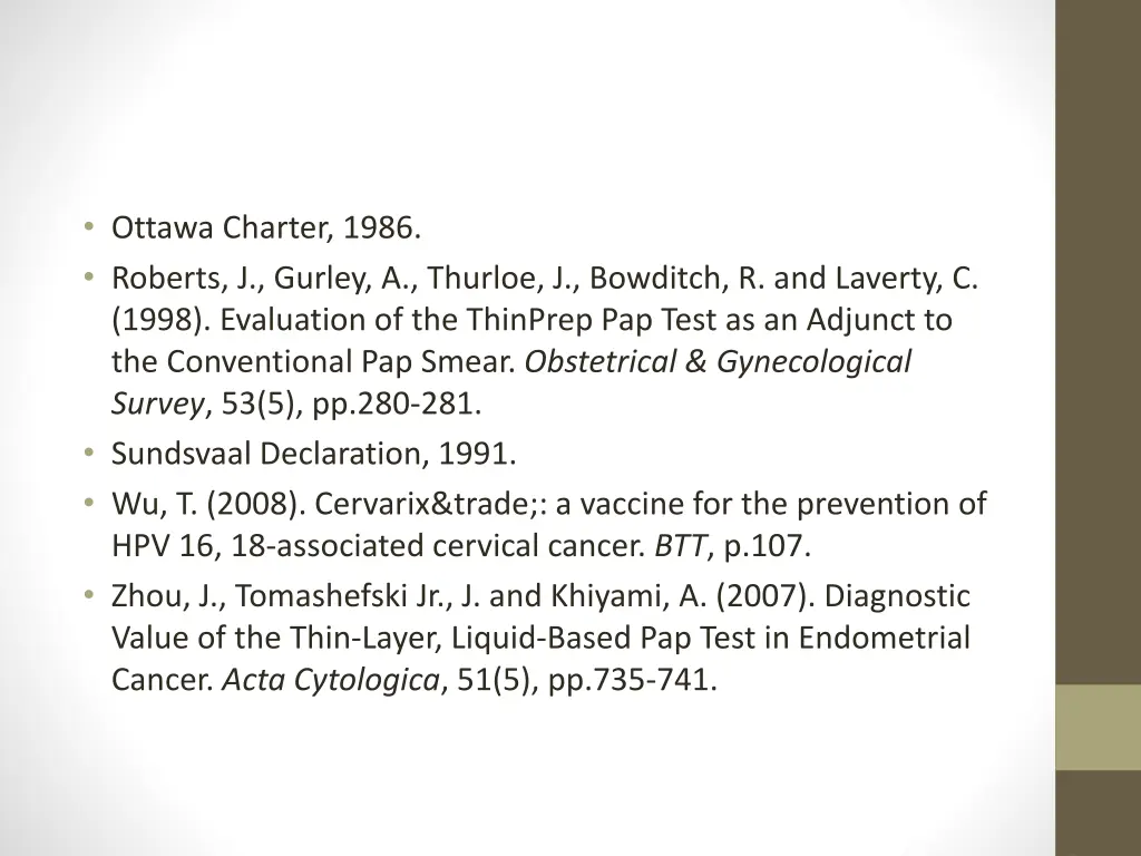 ottawa charter 1986 roberts j gurley a thurloe