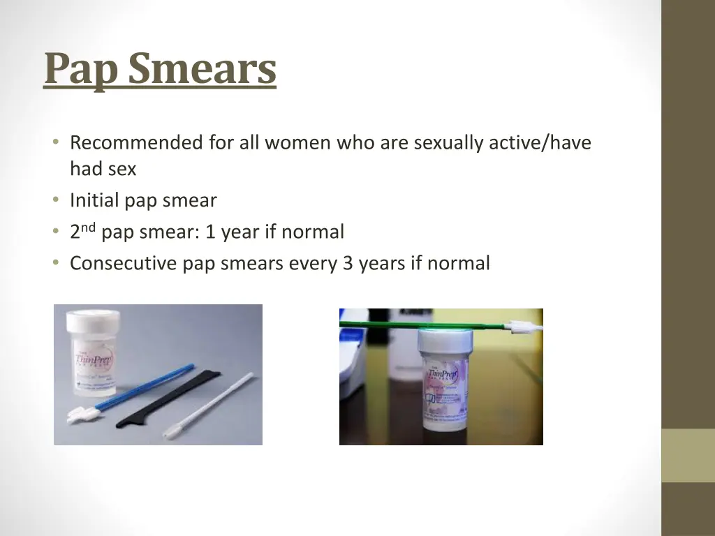 pap smears