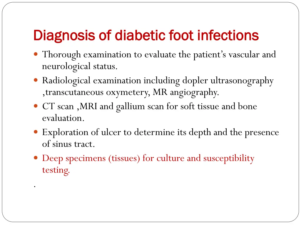 diagnosis of diabetic foot infections diagnosis