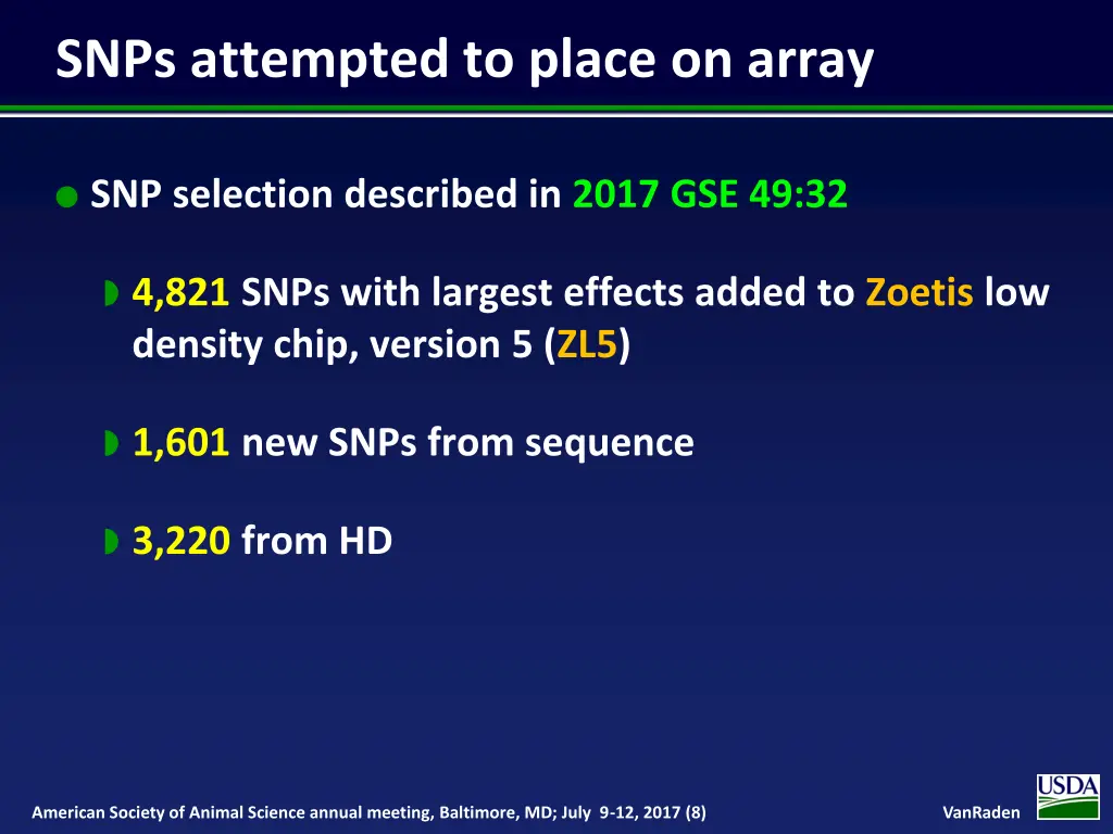 snps attempted to place on array