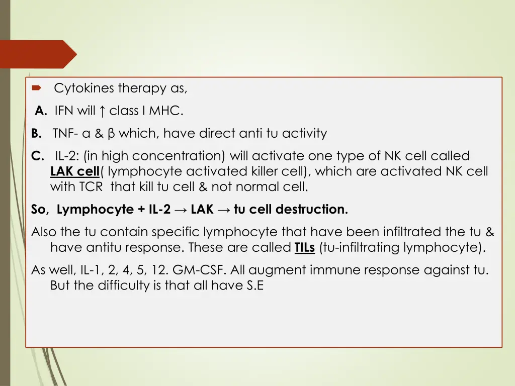 cytokines therapy as