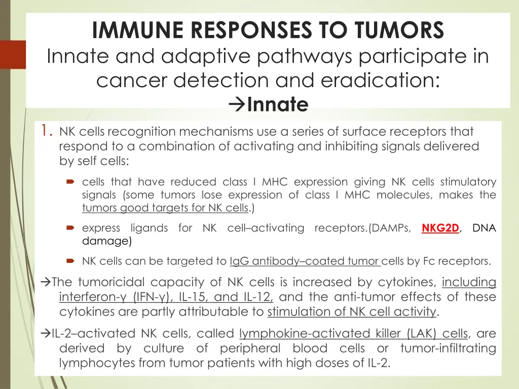 immune responses to tumors innate and adaptive