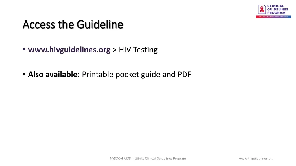 access the guideline access the guideline