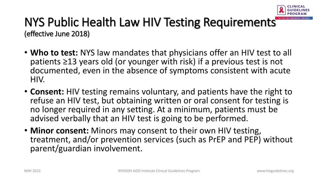 nys public health law hiv testing requirements