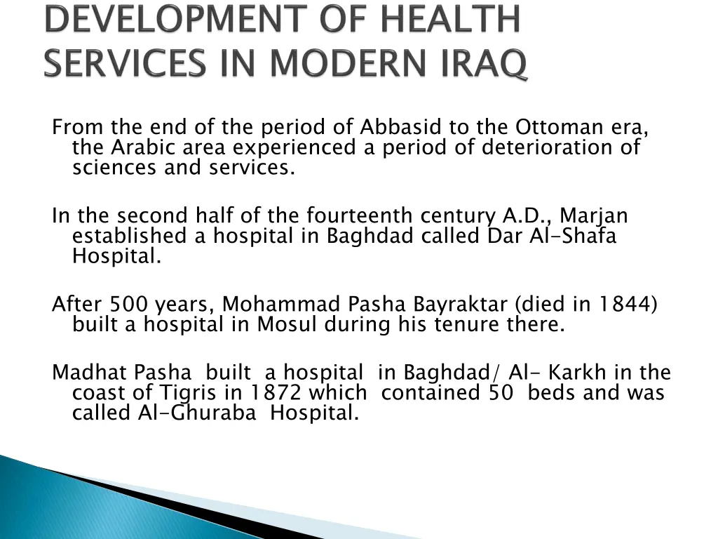 from the end of the period of abbasid