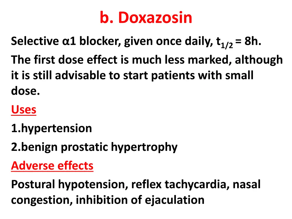 b doxazosin