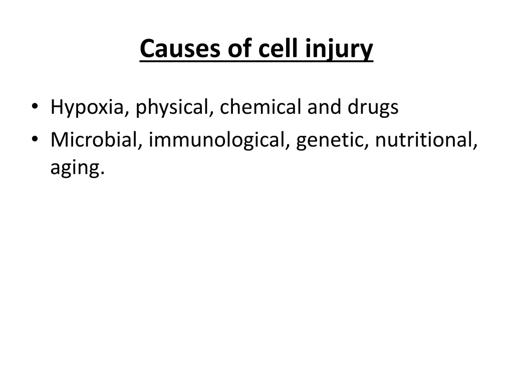 causes of cell injury