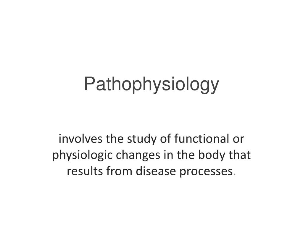 pathophysiology
