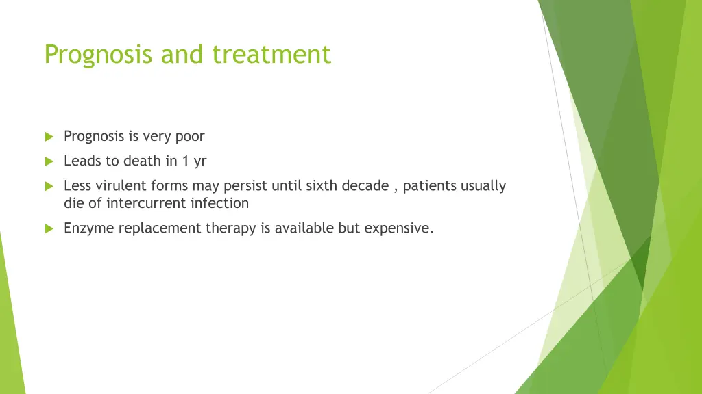 prognosis and treatment