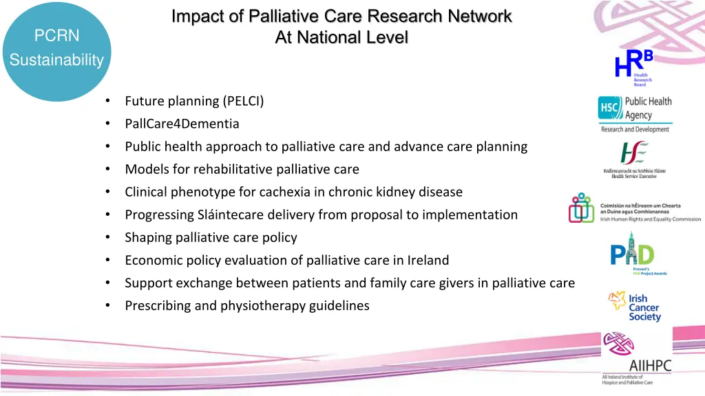 impact of palliative care research network 1