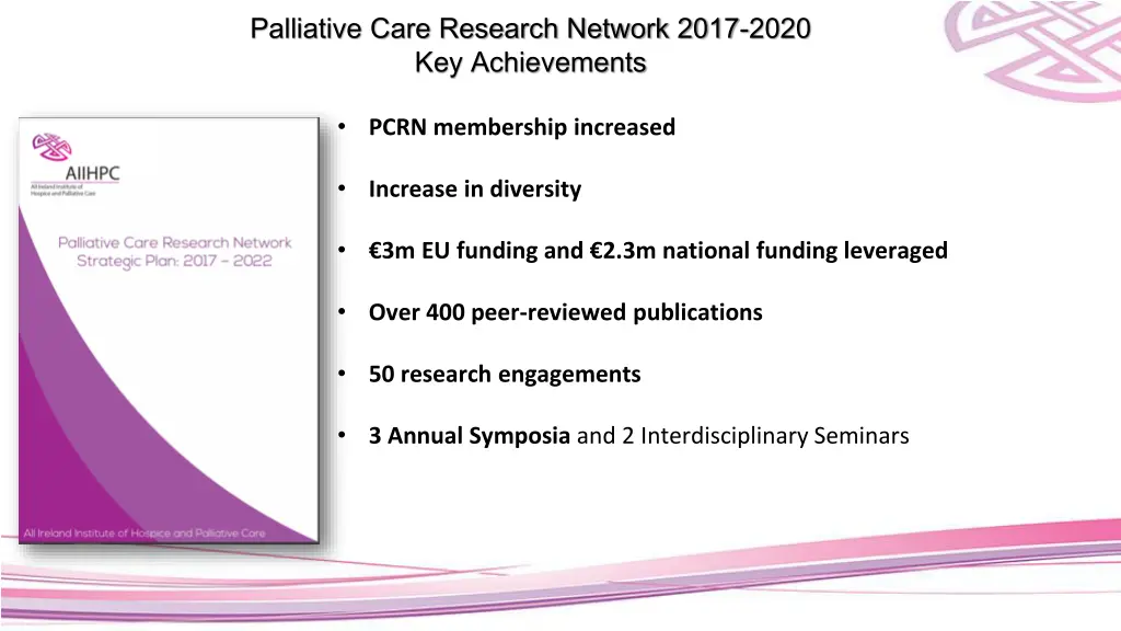 palliative care research network 2017 2020