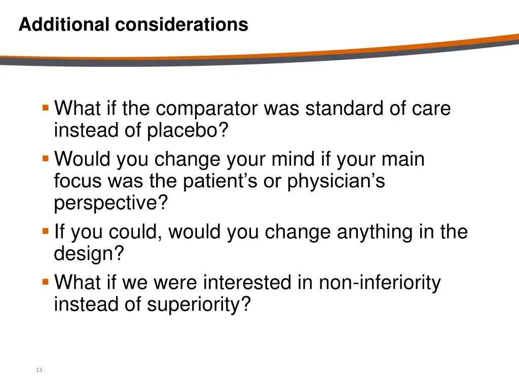 additional considerations