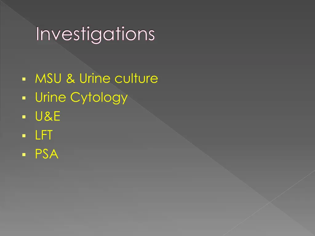 investigations
