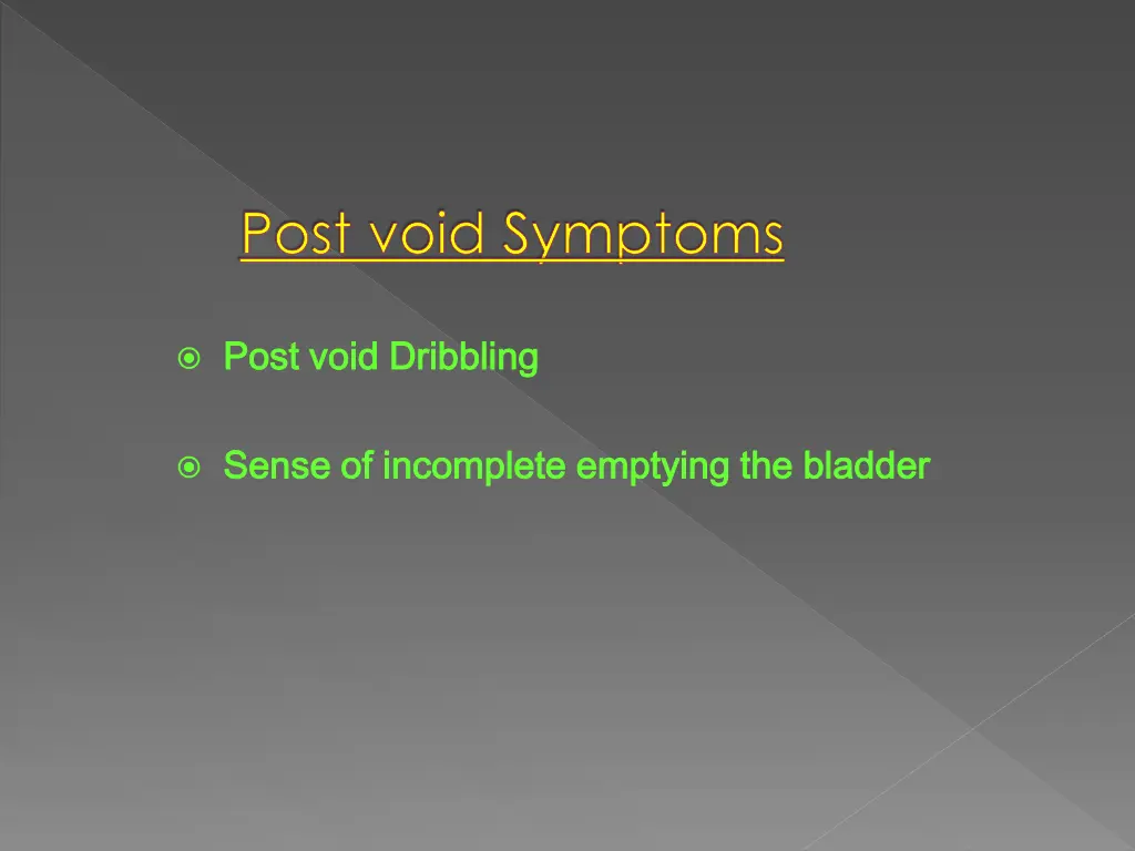 post void symptoms