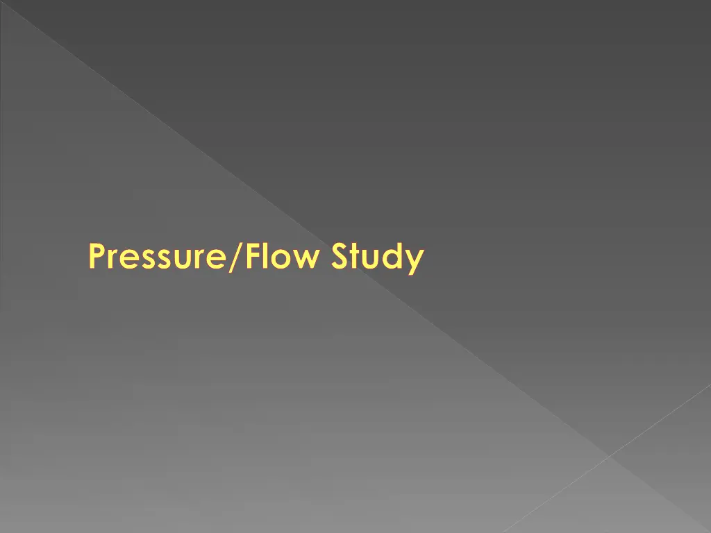 pressure flow study
