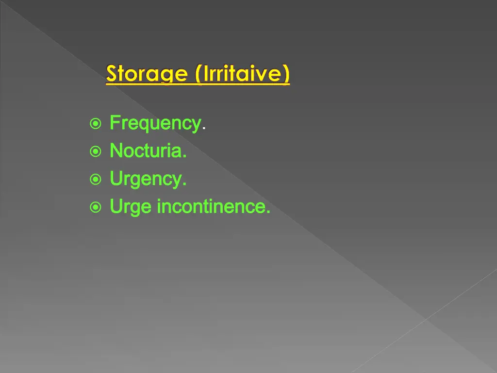 storage irritaive