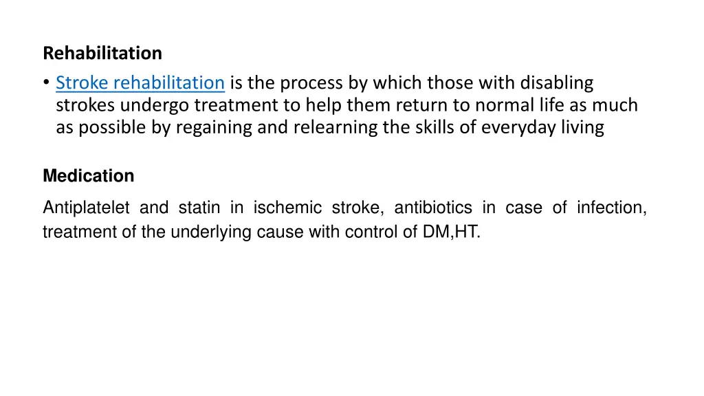 rehabilitation stroke rehabilitation