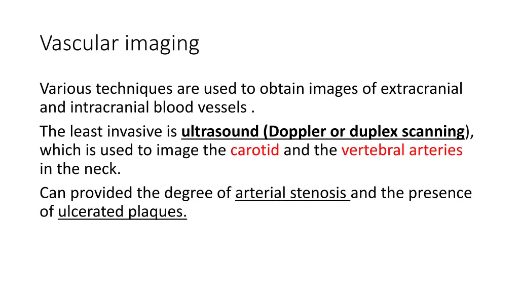 vascular imaging
