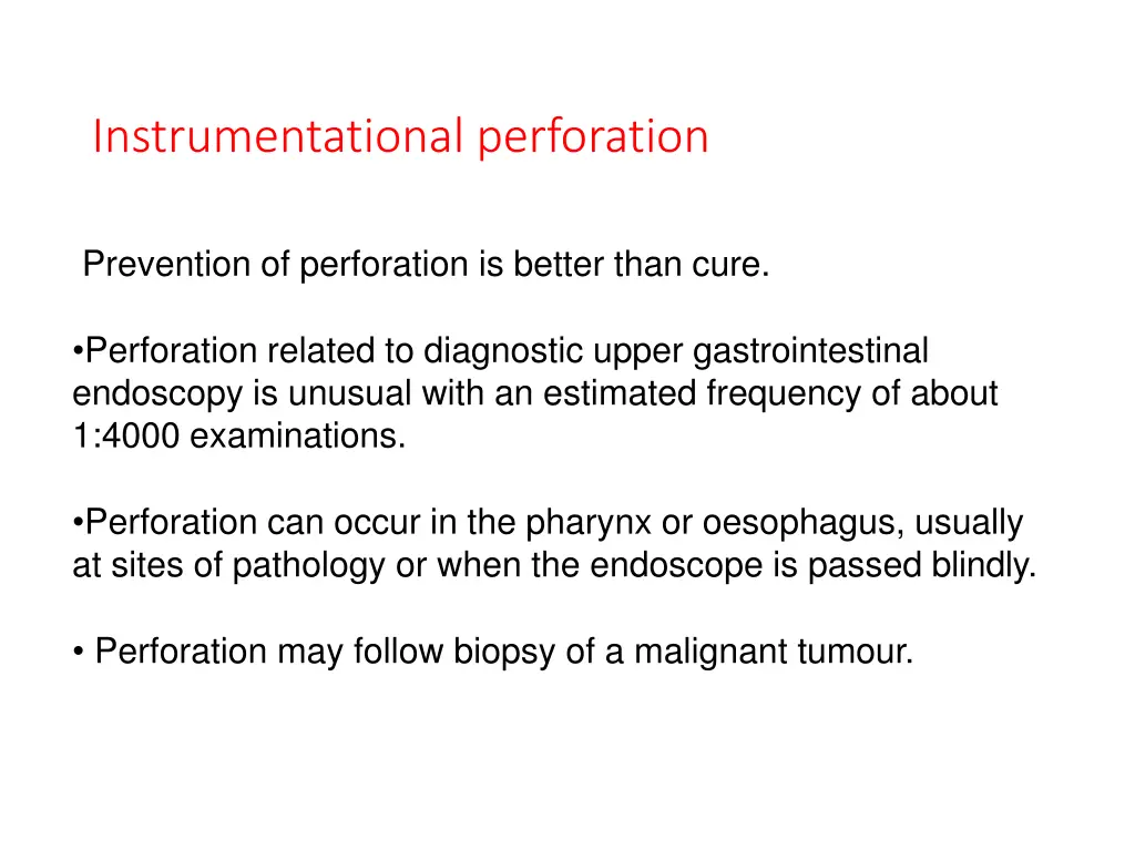 instrumentational perforation