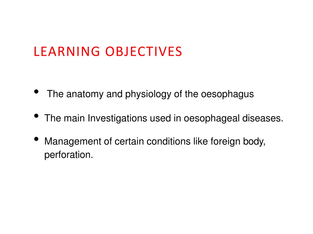 learning objectives